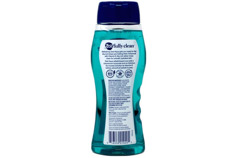 Zest Body Wash Aqua with Vitamin-E Hydrating 18 Ounce (Pack of 3) - Image 4